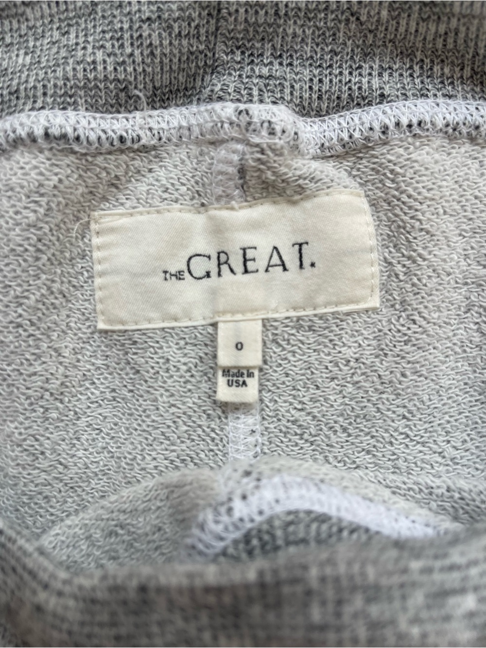 THE GREAT. College Sweatshirt with Heart Embroidery - Picture 7 of 7